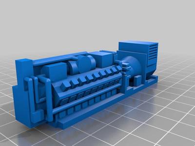 HO Scale 1750 kW Cummins Generator