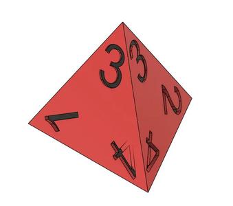Basic d4 dice   