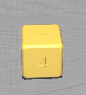 just a dice with numbers instead of dots   