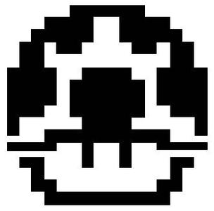 Pixel Mushroom stencil