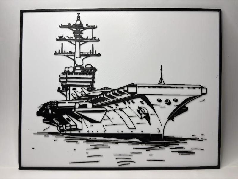 Aircraft Carrier - Illustration - Poster   