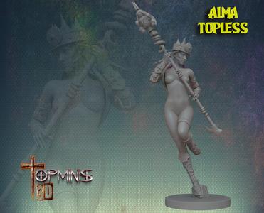 GUERRERA DESNUDA PARA JUEGOS DE ROLL