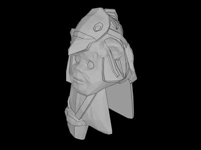 Lego Compatible (92750.dat) Minifig Head Modified SW Ewok with Skull Hat and Pouch Pattern   