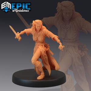 Vampire Huntress Attacking / Female Undead Hunter / Monster Killer