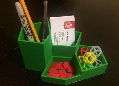 Pentagon Geek Desk Organizer - from 1918 tessellating Reinhardt pentagon