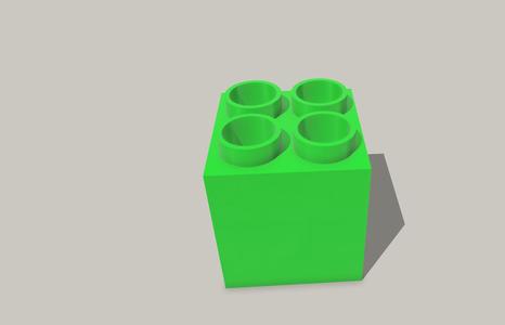 lego block toothbrush holder