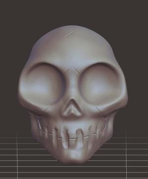 Stylized skull for 1:12 action figure 