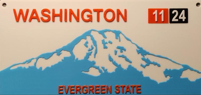 Washington State License Plate