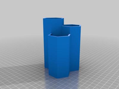 Hexagon simple pen holder stand