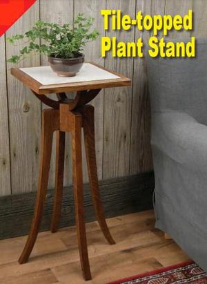 Tile-topped Plant Stand