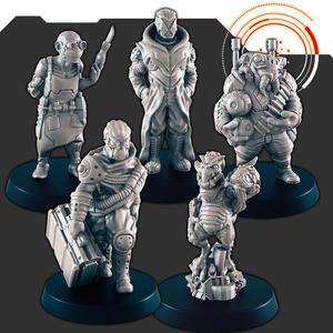 Sci-fi Market Folk [Support-free]
