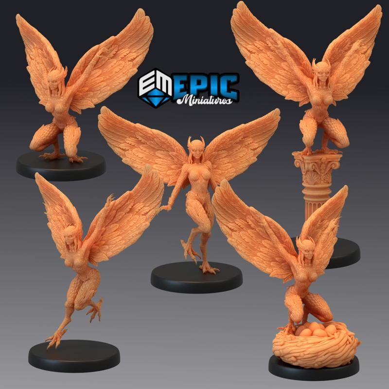Mountain Harpy Set / Masked Half Bird Lady / Classic Encounter