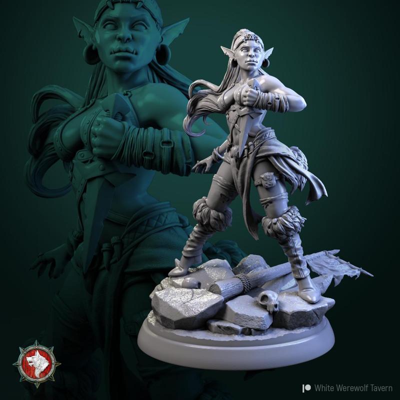 Goblin Thief 32mm and 75mm pre-supported