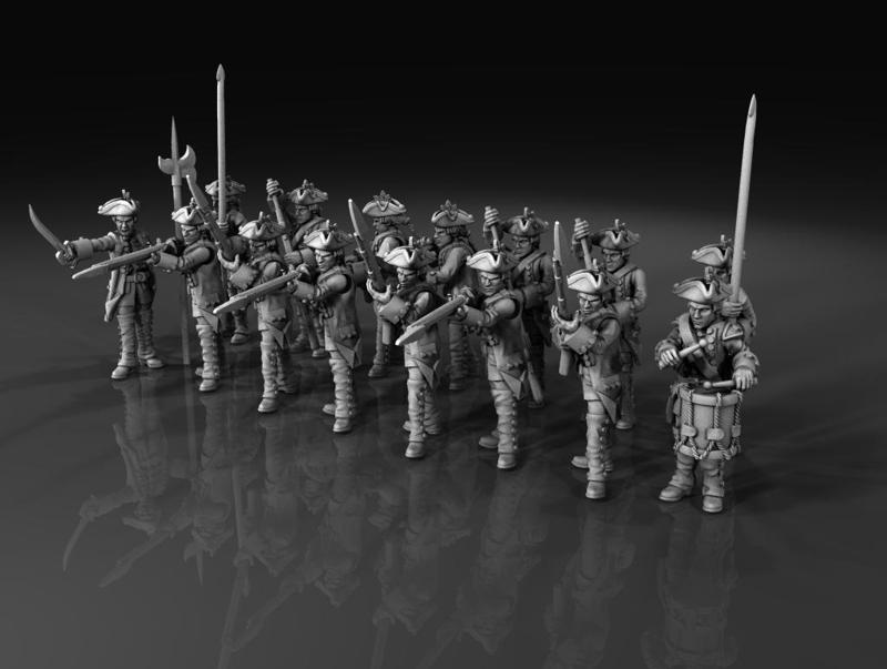 Seven years war Austrian German infantry