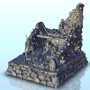 Ruin of house with Russian WW2 defenders - Flames of war Bolt Action WW2 second world war Warhammer