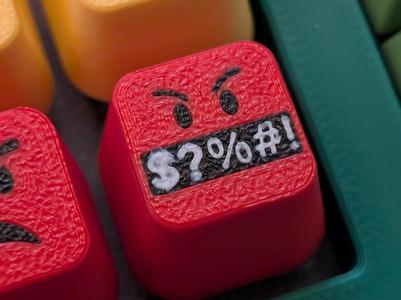 Angry Cursing Emoji Keycap