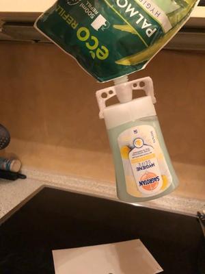 Sagrotan No-Touch refill adapter for liquid soap refill packs and pump bottles (no drill, no spill & self-holding) Sagrotan/Dettol