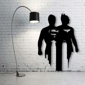 Superman and Batman wall decoration Wall Art