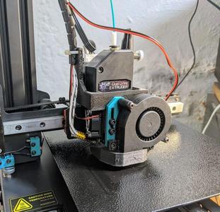 Kingroon KP3S v3 adjustable fan mount for V6 or volcano - titan or BMG extruder