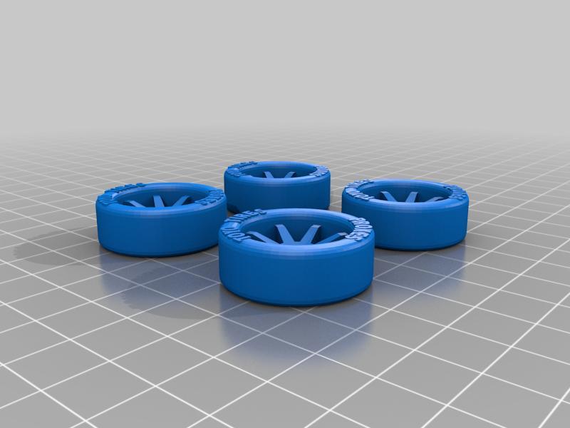 4x Wheel 28mm 1/28 