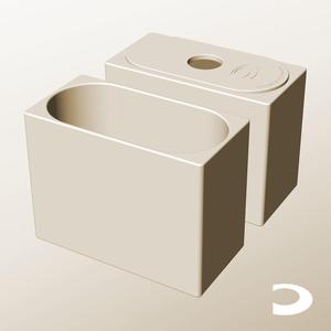 CX96-160-P Pierced Modular Stacking Storage Box Bin Container Planter Lamp Shade | Printable Objects - Infinite Containers | stl file for 3d printing