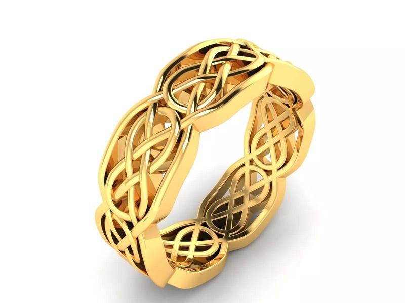 Women Band Ring 3dm render detail