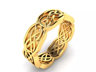 Women Band Ring 3dm render detail