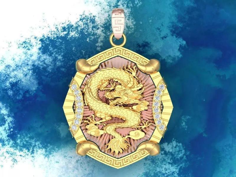 Dragon pendant - Mens pendant - N1045