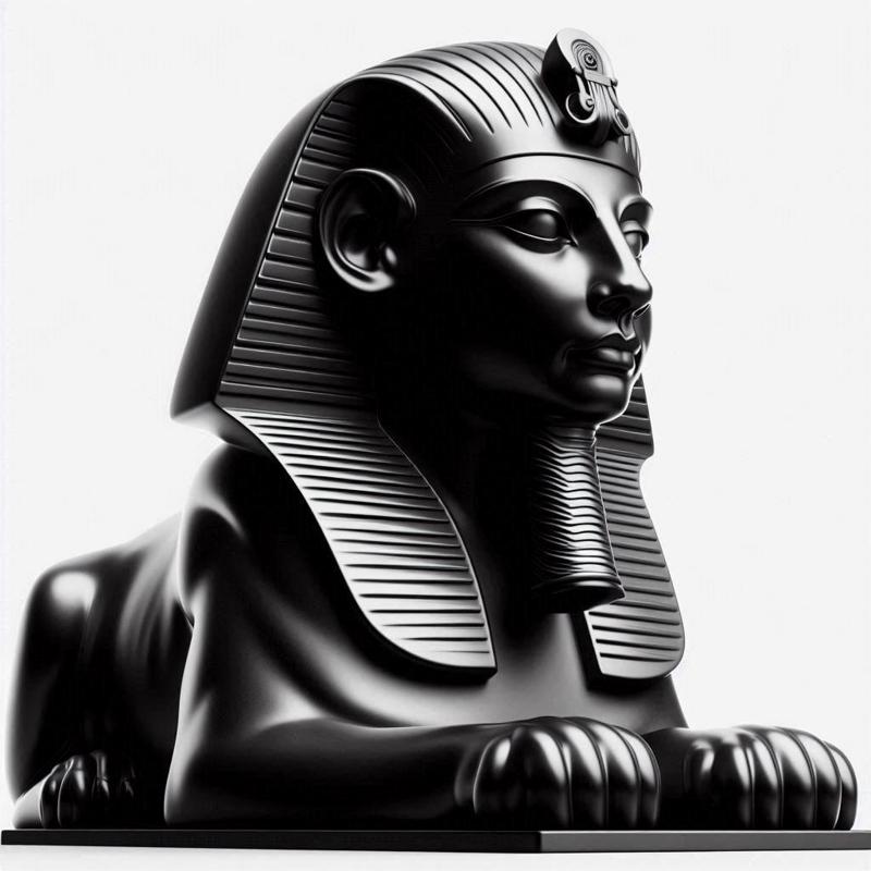 Colossal Statue of Pharaoh 3D Print – Ancient Decorative Showpiece