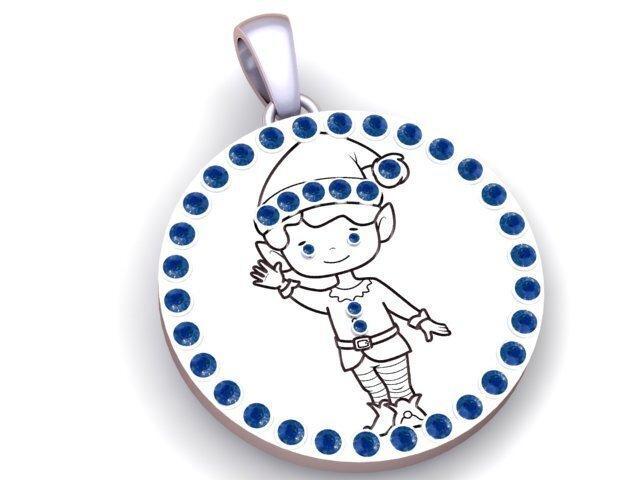 ROUND MEN GOLD PENDANT 3d printable model