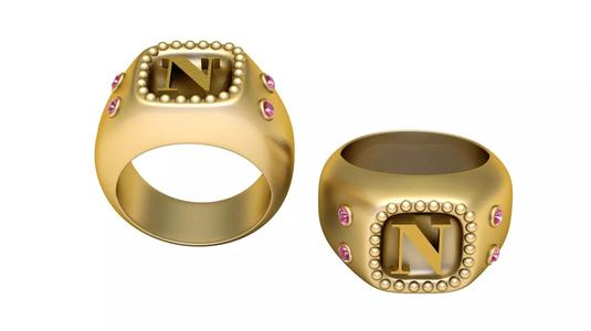 N  ALPAHBETS  RING  3D PRINTABLE MODEL