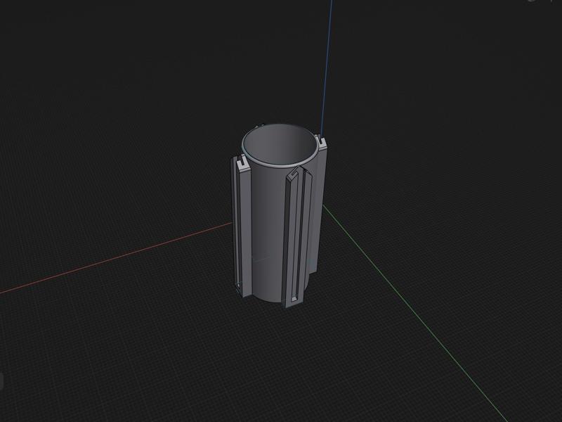 Model Rocket Engine Base W/Fin Slots