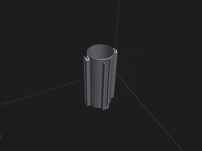 Model Rocket Engine Base W/Fin Slots
