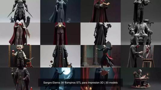 Sangre Eterna 30 Vampiros STL para Impresion 3D 3D Model Collection