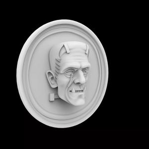 Frankenstein Embossed Disc 3D Print Model