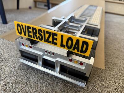 Oversize Load Sign for RC4WD Lowboy Trailer