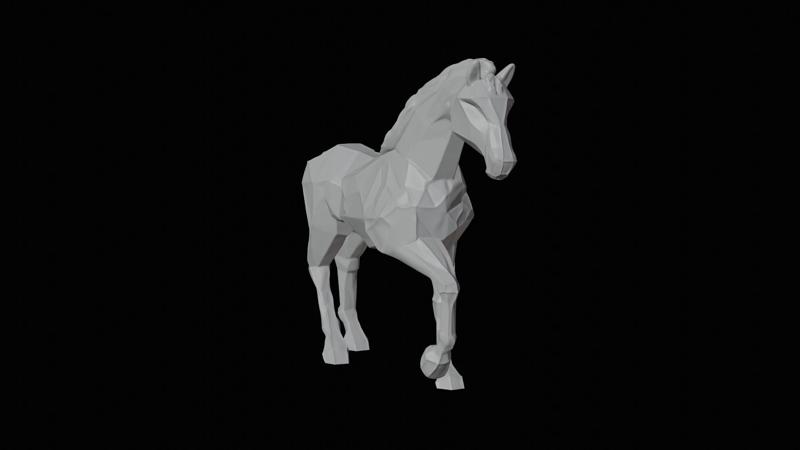 Low Poly Horse - Stylized Animal Model
