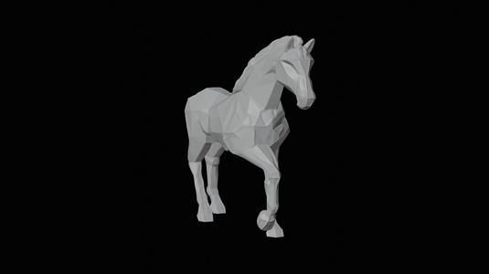 Low Poly Horse - Stylized Animal Model