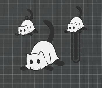 Cute ghost cat pack