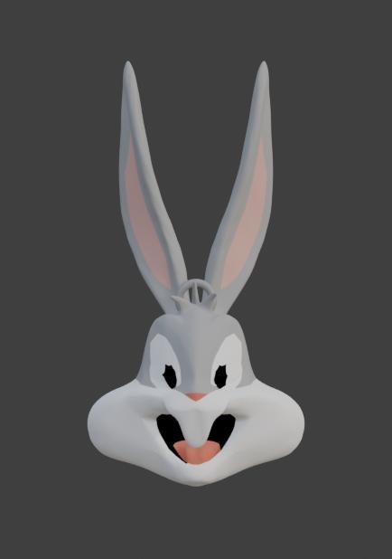 Bugs Bunny Head Keychain - Looney Tunes Classic Character - Looney Tunes - Ready to Print
