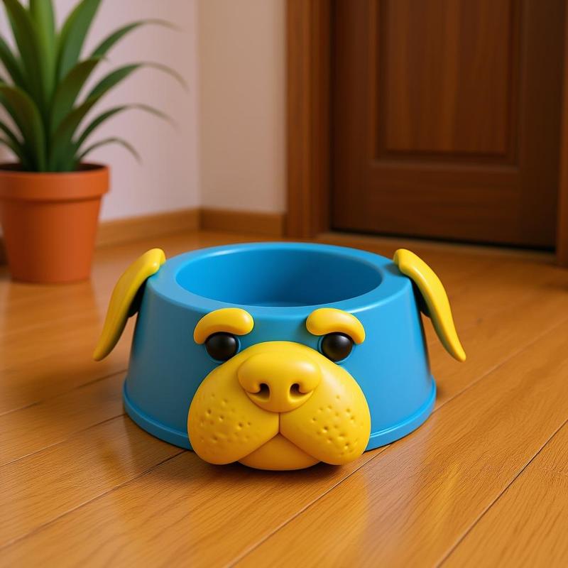 Dog Food Dish Dog Face Design STL 3D Print | Dog Face Bowl 3MF Model