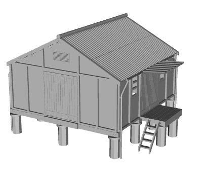 Medium provender / trader goods shed 1/76 scale