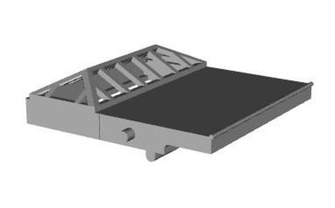 Art Deco Station Platform 35mm roof skylight section 1/148 scale