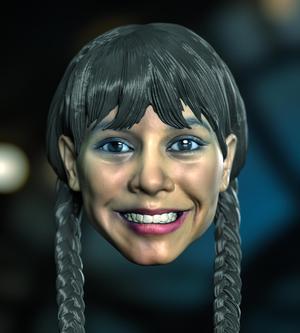 1/6 1/12 Smile Wednesday Season 2 Jenna Ortega Wednesday Addams Head Headsculpt