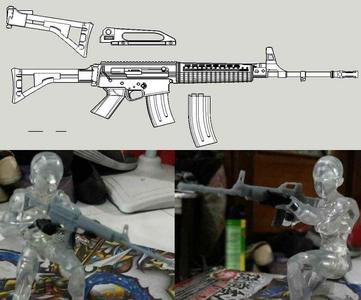 1/12 scale model SS-2 Indonesian assult Rifle