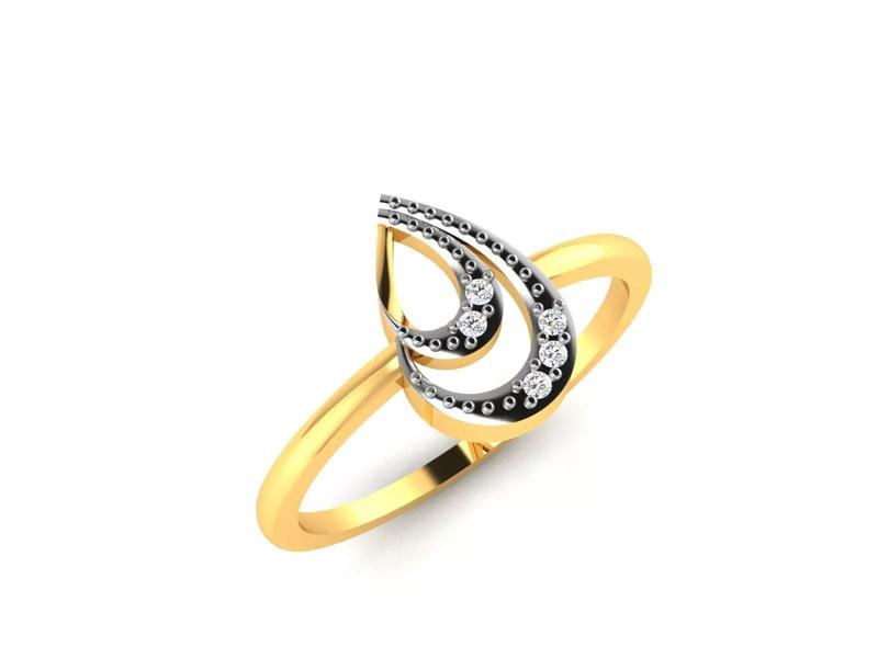 Solitaire Women Ring 3dm STL OBJ FBX Render Details