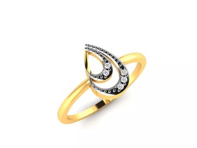 Solitaire Women Ring 3dm STL OBJ FBX Render Details