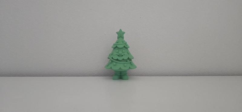 Smiling Christmas Tree Character Figurine