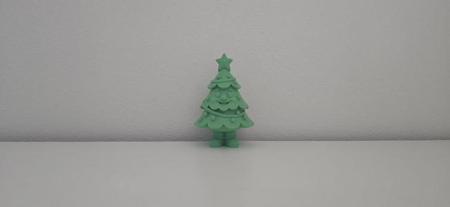 Smiling Christmas Tree Character Figurine