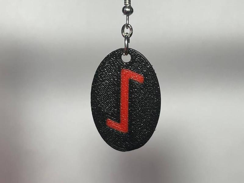 runic earring, eihwaz rune